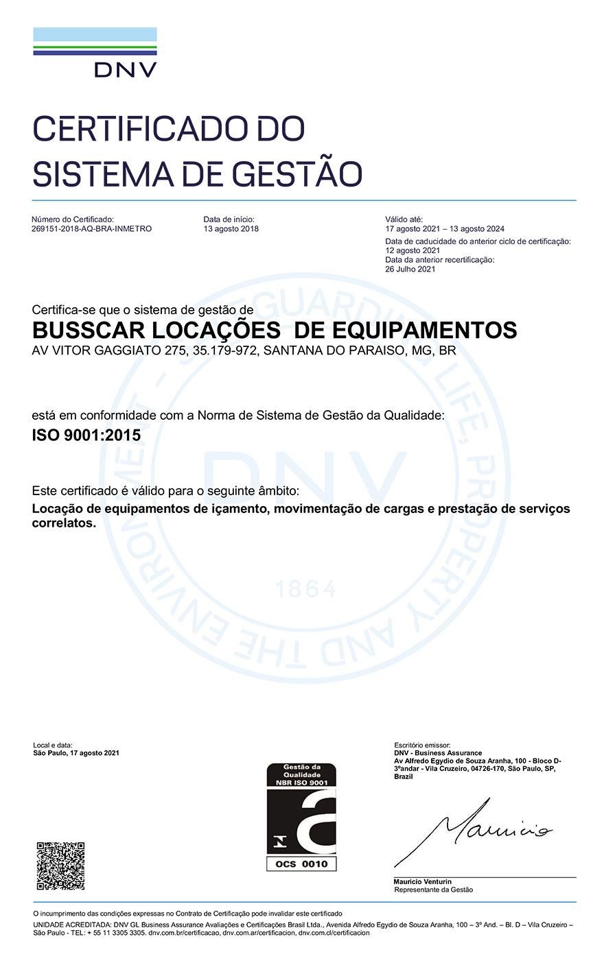 Certificado ISO 9001